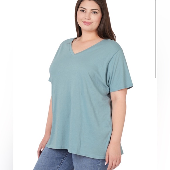 Blue Mineral Wash Drawstring Cuffed Short Set - Picture 4 of 5